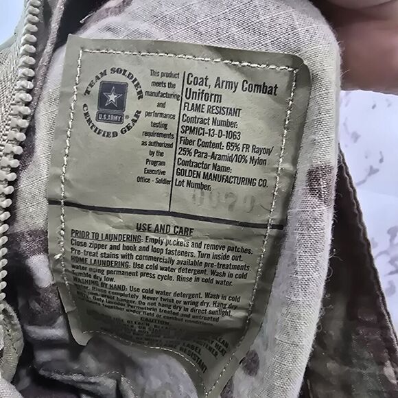 Army Camo Jacket Medium Reg Multicam Digital Top Shirt Army Military Fatigue FR - Picture 7 of 10